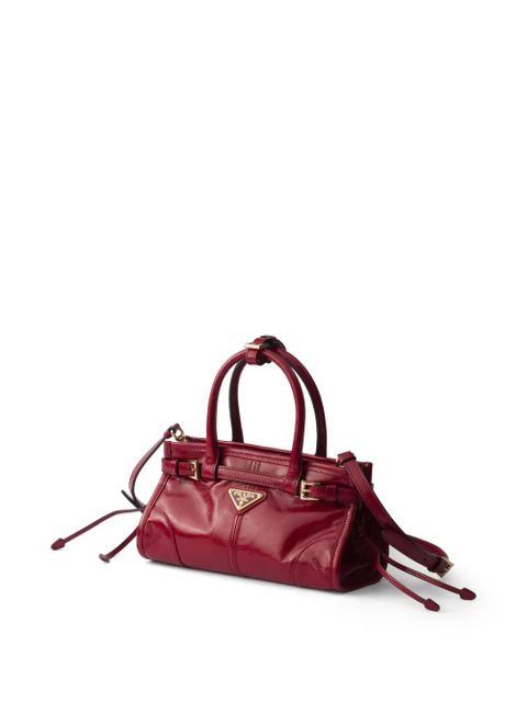 Prada mini Bonnie leather tote bag - Red