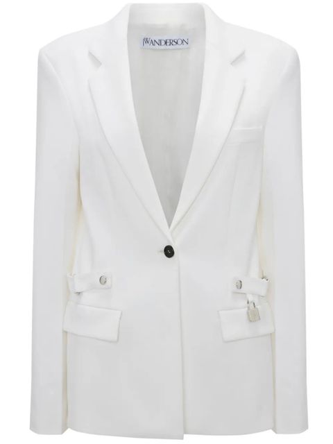 JW Anderson notched-lapels button-fastening blazer - White - zdjęcie produktu nr 1