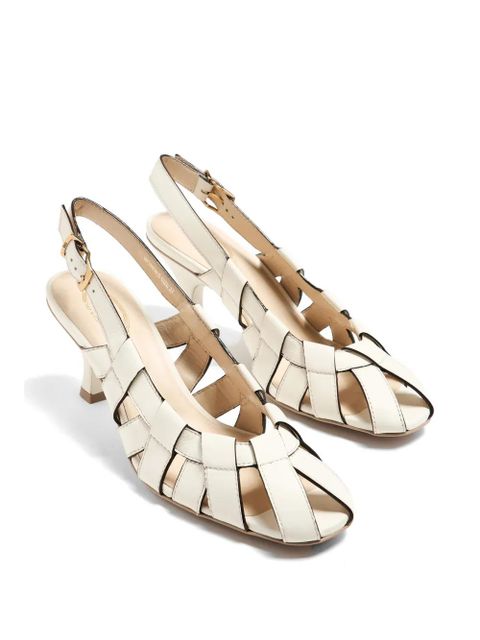 Tod's leather slingback pumps - Neutrals - zdjęcie produktu nr 2