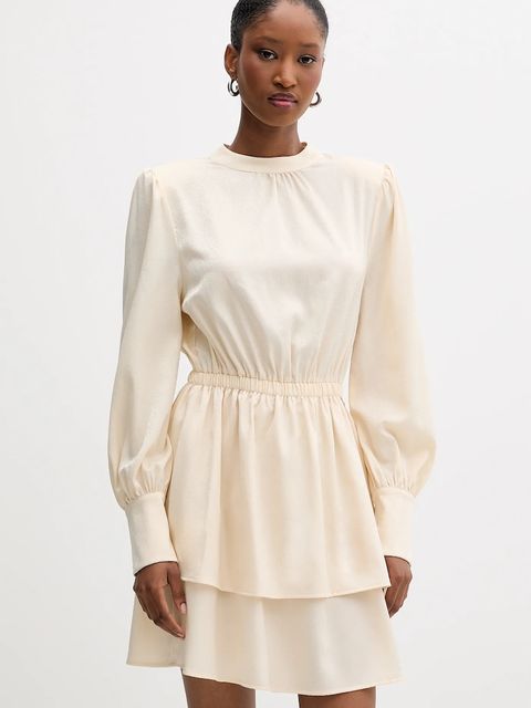 Silvian Heach sukienka FAYIUM kolor beżowy mini rozkloszowana GPA25322VE - zdjęcie produktu nr 1