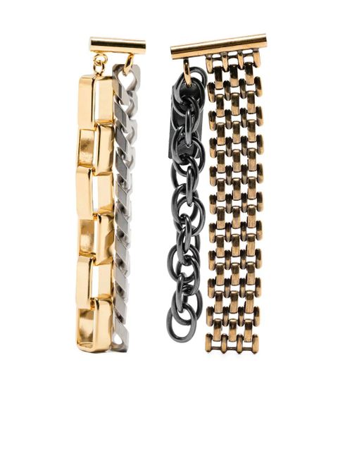 MM6 Maison Margiela chain-link dangle earrings - Silver - zdjęcie produktu nr 1