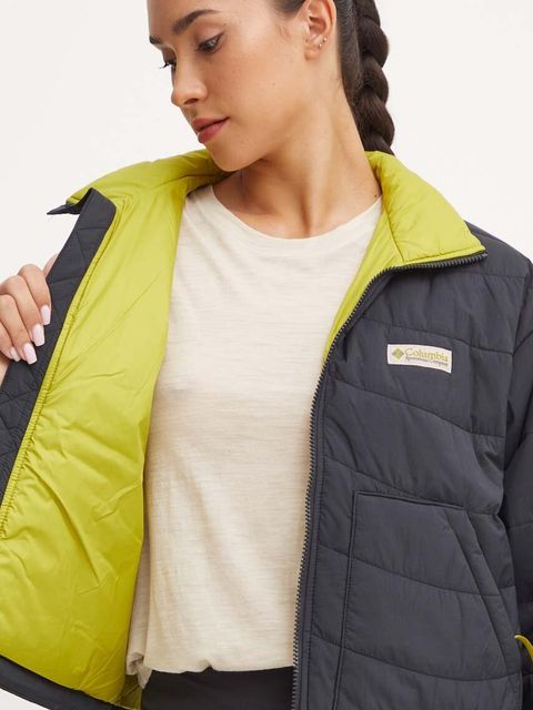 Columbia kurtka Wallowa Insulated damska kolor czarny przejściowa oversize 2090751