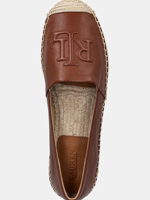 Lauren Ralph Lauren espadryle skórzane Cameryn Lg 2 kolor brązowy 802P04415003