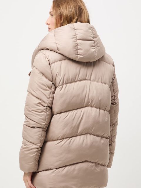 Medicine kurtka damska kolor beżowy zimowa oversize