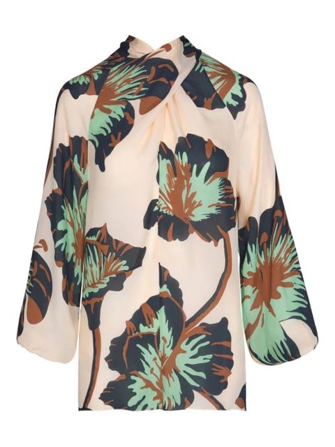 Johanna Ortiz Drum Beats floral tie top - Neutrals - zdjęcie produktu nr 1