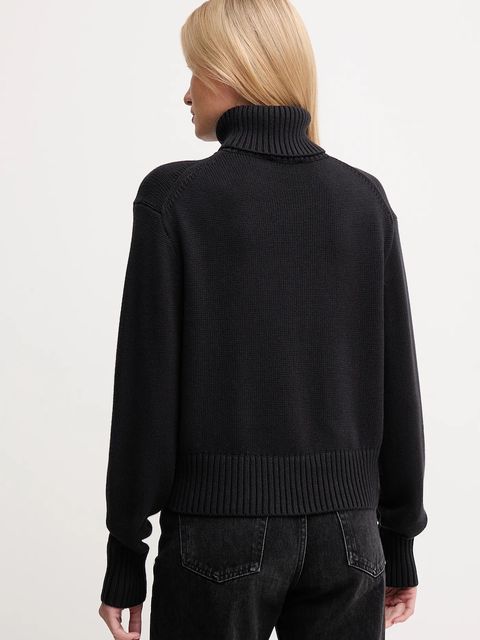 Calvin Klein Jeans sweter damski kolor czarny z golfem LV047D354G