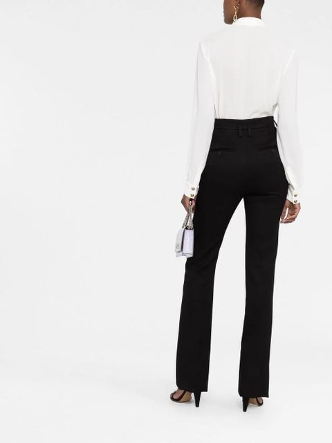 Saint Laurent straight-leg cut trousers - Black