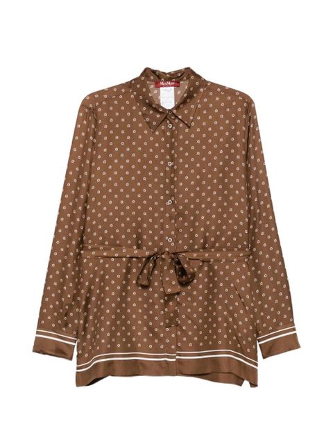 Max Mara geometric-print blouse - Brown - zdjęcie produktu nr 1