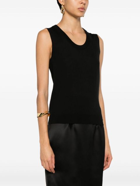 Saint Laurent Cassandre wool tank top - Black