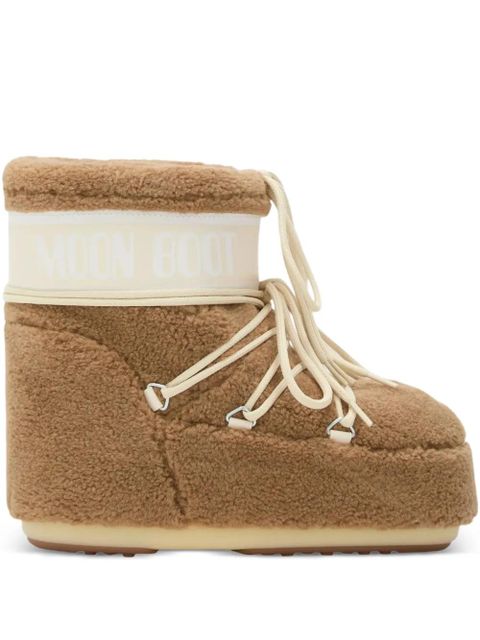 Moon Boot Icon Low fleece lace-up boots - Brown - zdjęcie produktu nr 1