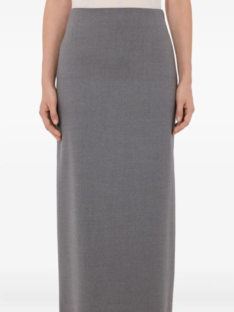 LouLou de Saison Samos Lds vent maxi skirt - Grey