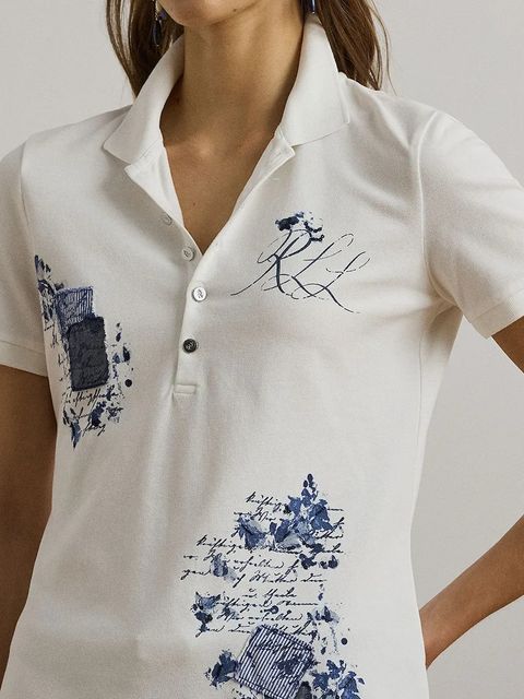 Lauren Ralph Lauren polo bawełniane damska kolor biały 200971073