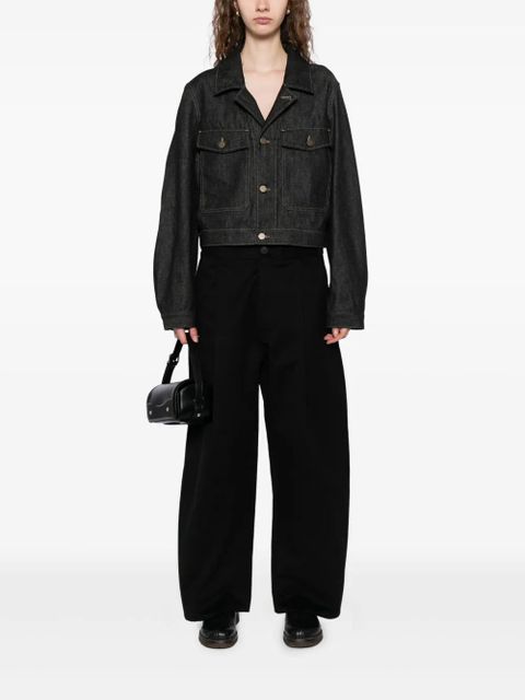 LEMAIRE cropped denim jacket - Black