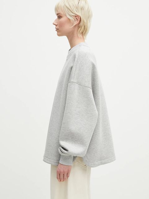 Fiorucci bluza Neoprene Embroidered Neck Relaxed Fit kolor szary melanżowa U02SPSCR188NE01GY01