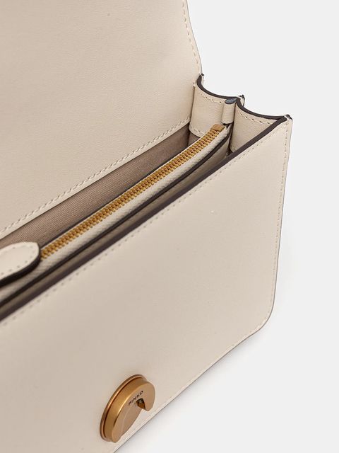 Pinko torebka skórzana kolor biały 100074 A0F1 - zdjęcie produktu nr 2