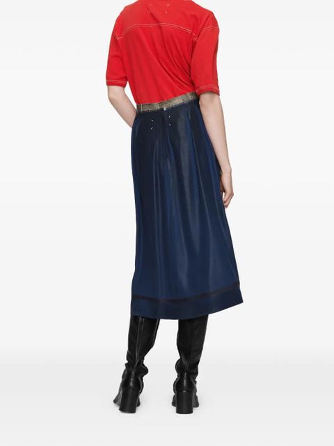 Maison Margiela foil-treated midi skirt - Blue - zdjęcie produktu nr 2