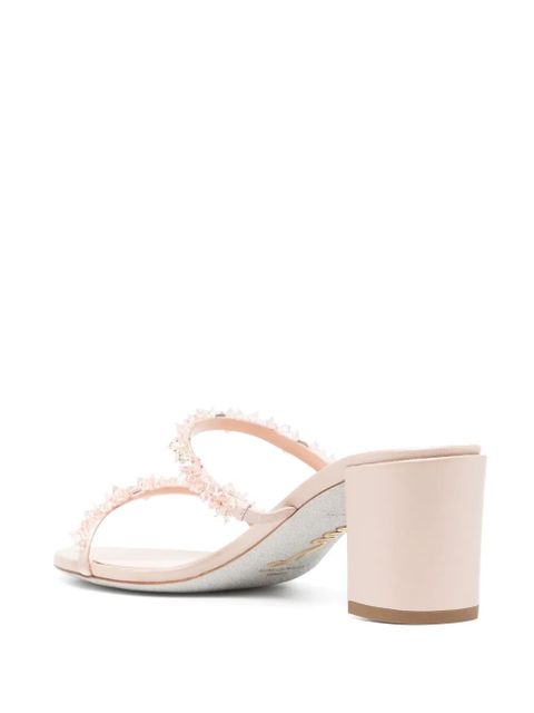 René Caovilla bead embellishment sandals - Neutrals