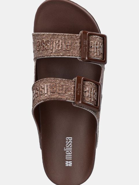 Melissa klapki COZY M LOVER SLIDE DENIM damskie kolor brązowy M 36146