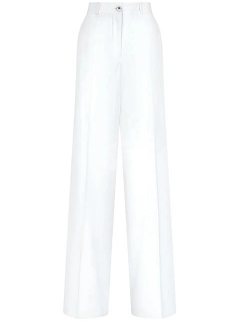 Dolce & Gabbana high-waisted cotton-blend pallazo pants - White - zdjęcie produktu nr 1