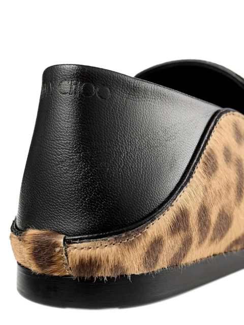 Jimmy Choo Eliot leopard-print slippers - Neutrals