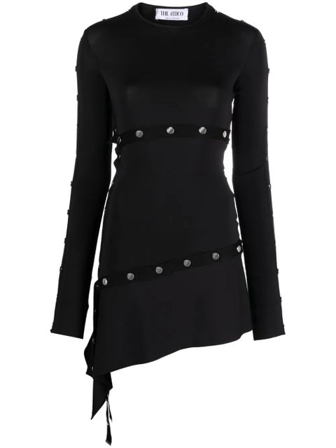 The Attico studded asymmetric convertible dress - Black - zdjęcie produktu nr 1