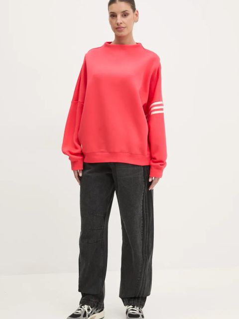 adidas Originals bluza Neuclassics damska kolor czerwony z aplikacją JI8521