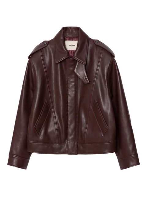 Zadig&Voltaire Kimo button leather jacket - Red - zdjęcie produktu nr 1