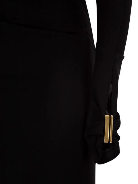 Max Mara draped midi dress - Black