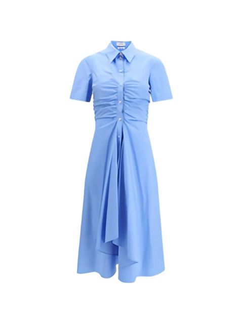 Alexander McQueen shirred shirt dress - Blue - zdjęcie produktu nr 1
