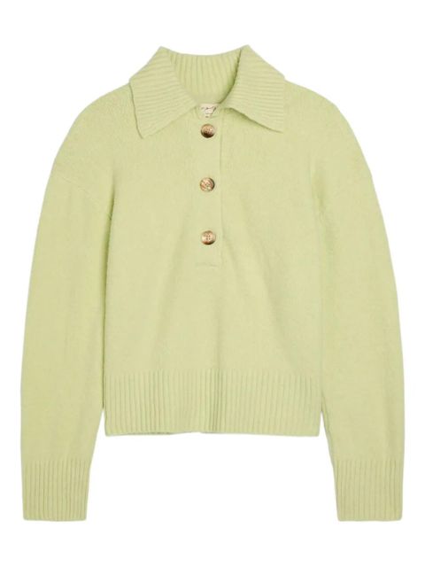 Free People polo-collar long-sleeve sweater - Green - zdjęcie produktu nr 1