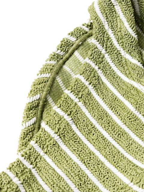 Hunza G Bonnie striped bikini set - Green