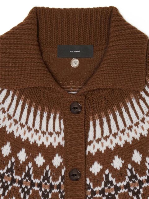 Alanui Sweet Winter virgin-wool cardigan - Brown