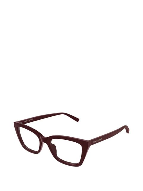 Saint Laurent Eyewear cat-eye frame glasses - Red - zdjęcie produktu nr 2