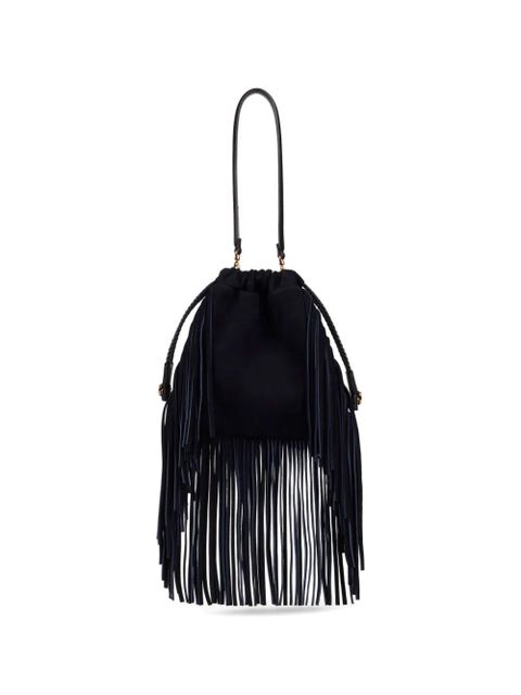 ETRO small Kalispera studded fringes bucket bag - Blue