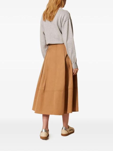 TWINSET pleated midi skirt - Neutrals