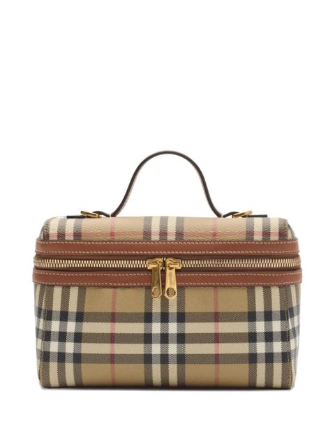 Burberry mini check vanity cross body bag - Neutrals - zdjęcie produktu nr 1