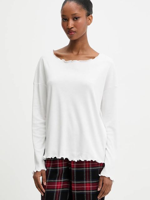 Answear.LAB piżama bawełniana kolor czerwony koronkowa - zdjęcie produktu nr 2