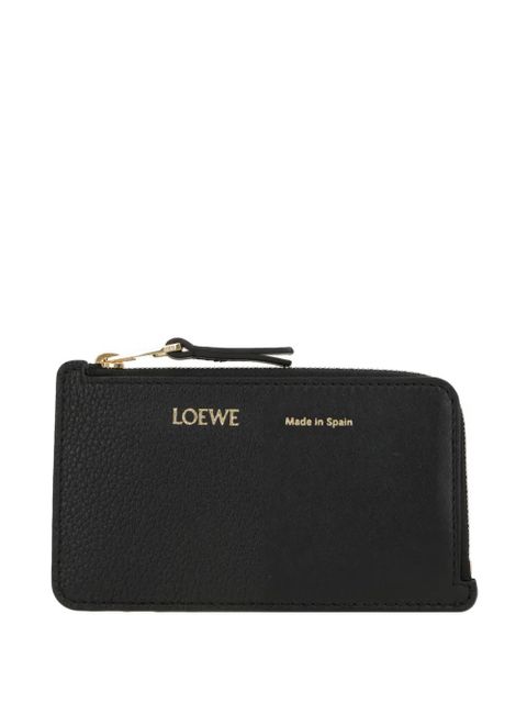 LOEWE grained-leather card holder - Black - zdjęcie produktu nr 1