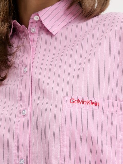 Calvin Klein Underwear piżama bawełniana damska kolor fioletowy bawełniana LV00QS7581