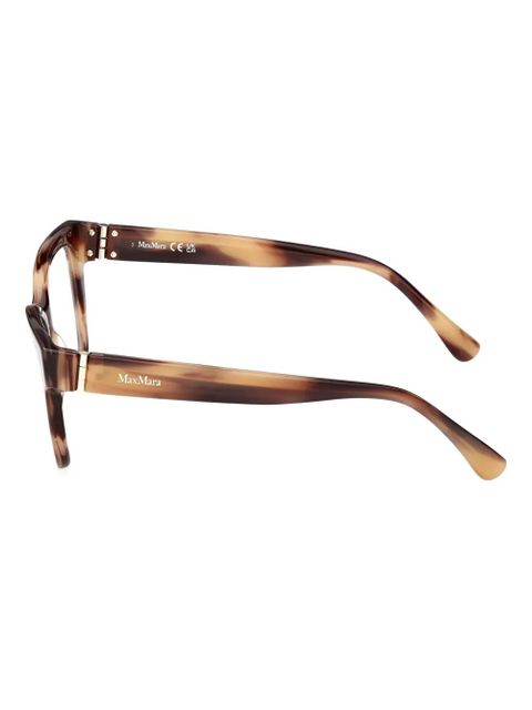 Max Mara tortoiseshell square-frame glasses - Brown