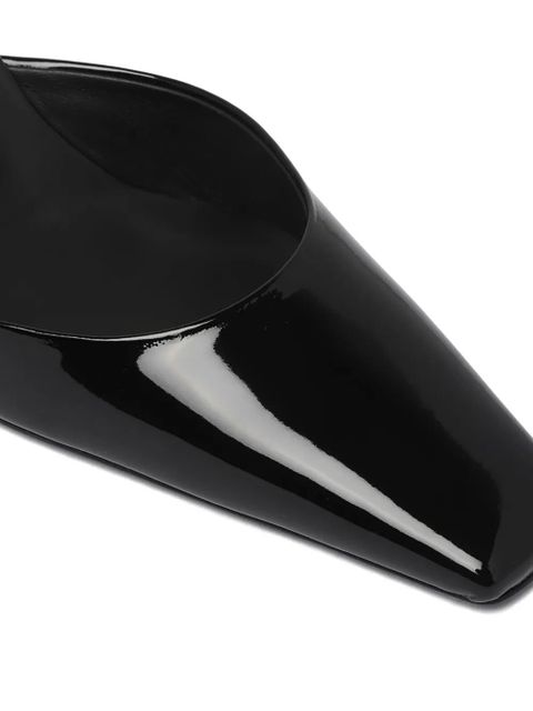 The Attico 75mm Juno mules - Black