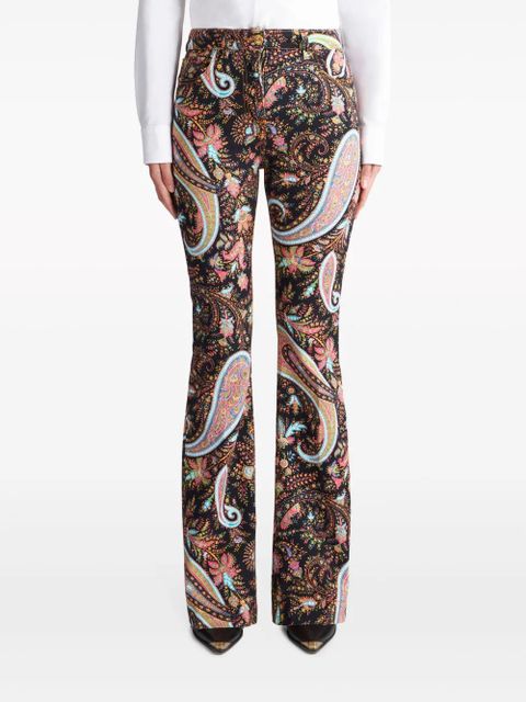ETRO paisley-print flared trousers - Black - zdjęcie produktu nr 2