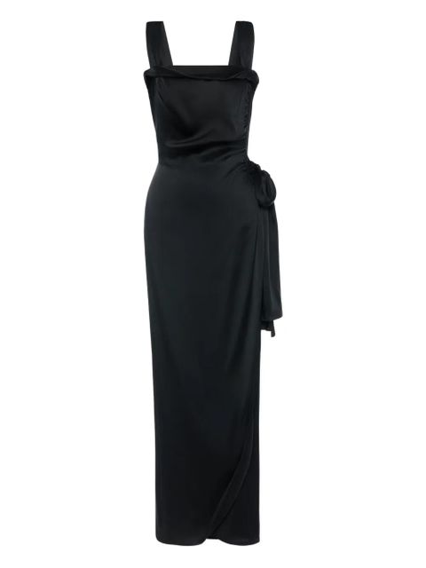 Maison Margiela bow-detail asymmetric gown - Black - zdjęcie produktu nr 1