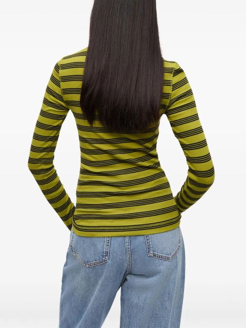 GANNI striped T-shirt - Green