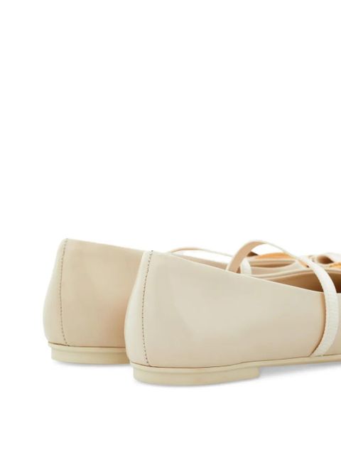 Ferragamo New Vara buckle-detail ballet flats - Neutrals