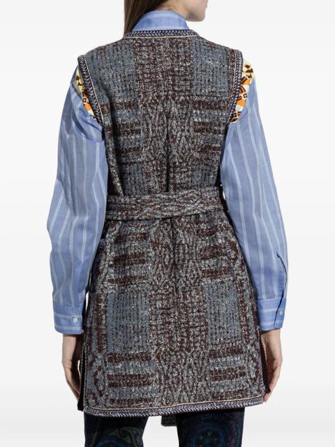 ETRO patterned-jacquard gilet - Blue