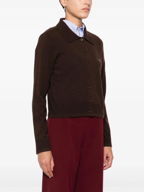 SANDRO polo-collar cardigan - Brown