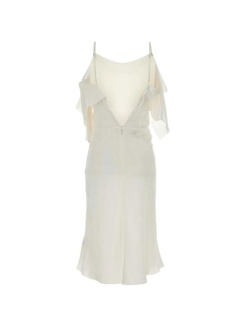 MM6 Maison Margiela ruffled midi dress - Neutrals - zdjęcie produktu nr 2