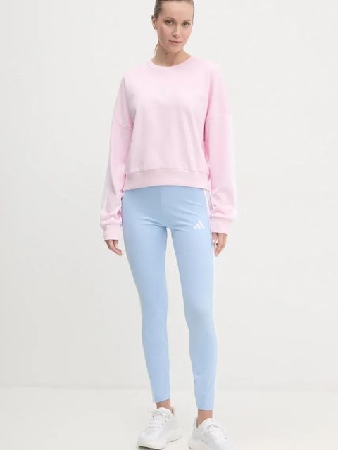 adidas bluza Essentials damska kolor różowy z aplikacją JD5294