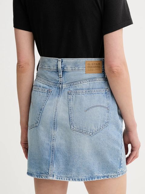G-Star spódnica jeansowa kolor niebieski mini prosta D24387-D932 - zdjęcie produktu nr 2